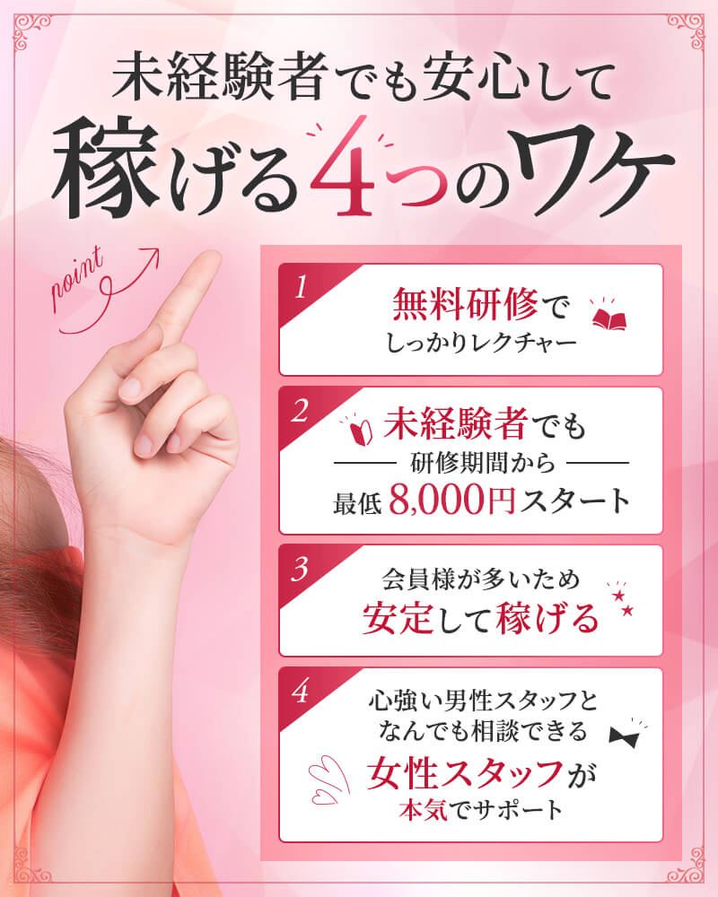 未経験者でも安心して稼げる4つのワケ